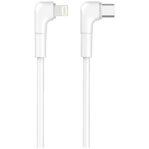 Maxlife MXUC-09 angle cable USB-C - Lightning 1,0 m 27W white