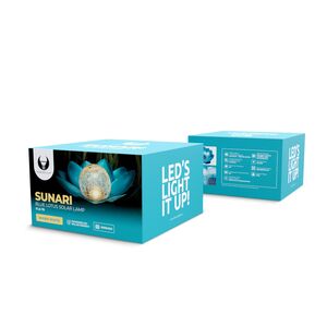 SUNARI Solar Lamp LED FLS-70 Lotus Flower Blue 3000K 600mAh Ni-MH Forever Light 5907457720749