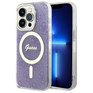 Guess case for iPhone 14 Pro 6,1&quot; GUHMP14LH4STU purple hard case 4G MagSafe 3666339118242