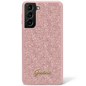 Guess case for Samsung Galaxy S23 Ultra GUHCS23LHGGSHP pink hardcase Glitter Script 3666339117337
