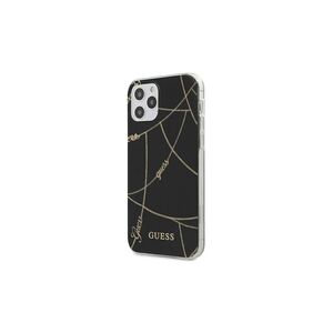 Guess case for iPhone 12 Mini 5,4&quot; GUHCP12SPCUCHBK black hard case Gold Chain Collection 3700740481301
