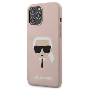Karl Lagerfeld case for iPhone 13 Pro / 13 6,1&quot; KLHCP13LSLKHLP light pink hard case Silicone Karl`s Head 3666339027759