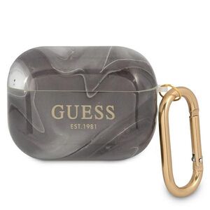 Guess case for AirPods Pro GUAPUNMK black Marble Collection 3666339010157