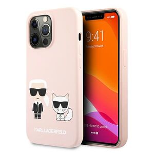 Karl Lagerfeld case for iPhone 13 Pro Max 6,7&quot; KLHCP13XSSKCI hard case light pink Silicone Karl & Choupette 3666339027209