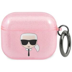 Karl Lagerfeld case for AirPods 3 KLA3UKHGP pink Glitter Karl`s Head 3666339030339