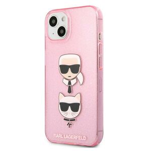 Karl Lagerfeld case for iPhone 13 Mini 5,4&quot; KLHCP13SKCTUGLP hardcase pink Glitter Karl`s & Choupette 3666339028817