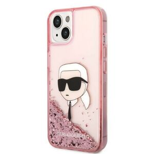 Karl Lagerfeld case for iPhone 14 Pro 6,1&quot; KLHCP14LLNCHCP pink hardcase Liquid Glitter NFT Choupette Head 3666339086985