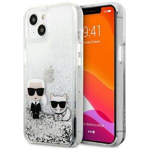 Karl Lagerfeld for iPhone 13 Pro Max 6,7'' KLHCP13XGKCS silver hard case Liquid Glitter Karl&Choupette 3666339027360