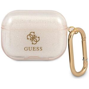 Guess case for AirPods Pro GUAPUCG4GD gold Glitter Collection 3666339009885