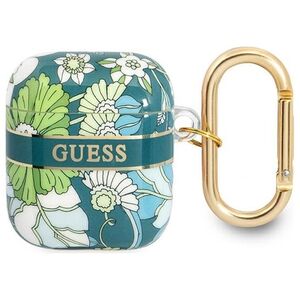 Guess case for AirPods 1 / 2 GUA2HHFLN green Flower 3666339041885