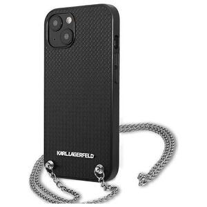 Karl Lagerfeld case for iPhone 13 KLHCP13MPMK black hard case Chain Logo 3666339049935