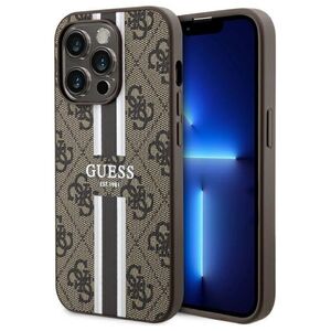 Guess case for iPhone 14 Pro Max 6,7&quot; GUHMP14XP4RPSW brown harcase Magsafe 4G Printed Stripes 3666339119805