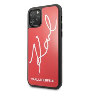 Karl Lagerfeld case for iPhone 11 Pro Max KLHCN65DLKSRE red hard case Signature Glitter 3700740467589