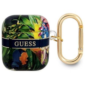 Guess case for AirPods 1 / 2 GUA2HHFLB blue Flower 3666339041878