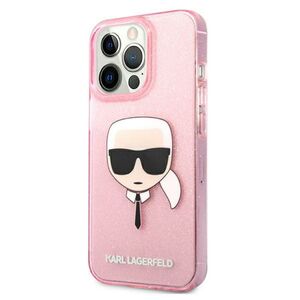 Karl Lagerfeld case for iPhone 13 Pro Max 6,7&quot; KLHCP13XKHTUGLP hardcase pink Glitter Karl`s Head 3666339027568