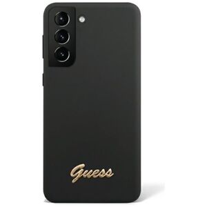 Guess case for Samsung Galaxy S23 GUHCS23SSLSMK black hardcase Silicone Vintage Gold Logo 3666339114817