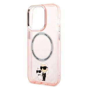 Karl Lagerfeld case for iPhone 14 Pro 6,1&quot; KLHMP14LHNKCIP pink hardcase Magsafe IML NFT Karl&Choupette 3666339087586