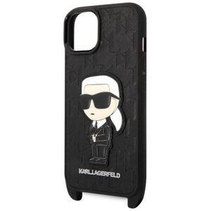 Karl Lagerfeld case for iPhone 14 6,1&quot; KLHCP14SSTKMK black hardcase CB Monogram NFT Ikonik Patch 3666339098650