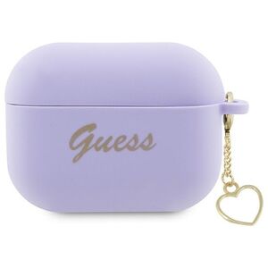 Guess case for AirPods Pro 2 GUAP2LSCHSU purple Silicone Heart Charm 3666339110994