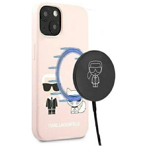 Karl Largerfeld case for IPhone 13 Pro Max KLHMP13XSSKCI pink hard case Silicone Karl & Choupette Magsafe 3666339035150
