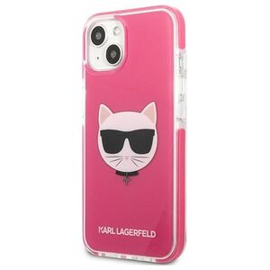 Karl Lagerfeld case for iPhone 13 Pro Max KLHCP13XTPECPI fuchsia hard case Iconic Choupette Head 3666339048556