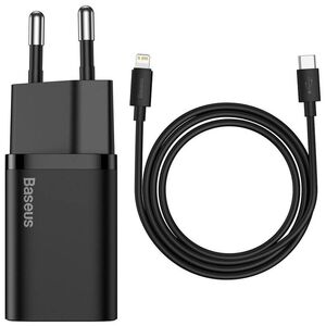 Network charger Baseus Super Si, 20W, Type-C to Lightning cable, Black - 40418 έως 12 άτοκες Δόσεις