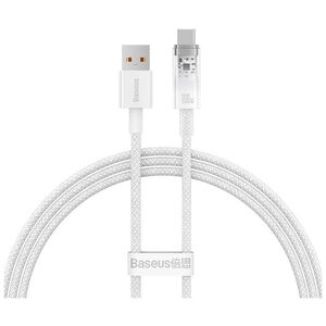 Data cable Baseus Explorer, Type-C, 100W, 1.0m, White - 40440 έως 12 άτοκες Δόσεις