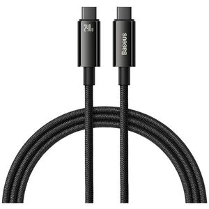 Data cable Baseus Tungsten Gold, Type-C - Type-C, 240W, 1.0m, Black - 40455 έως 12 άτοκες Δόσεις