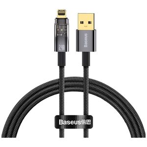 Data cable Baseus Explorer, Lightning, 1.0m, Black - 40462 έως 12 άτοκες Δόσεις