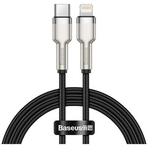 Data cable Baseus Cafule, Type-C - Lightning, 20W, 1.0m, Black - 40475 έως 12 άτοκες Δόσεις