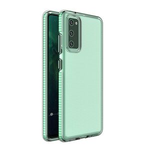 Spring Case clear TPU gel protective cover with colorful frame for Samsung Galaxy A72 4G mint