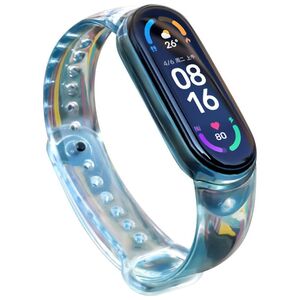 Replacment silicone band strap for Xiaomi Mi Band 6 / 5 blue