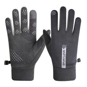 Men's windproof phone gloves - gray