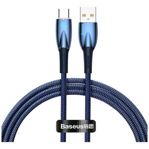 Data cable Baseus Glimmer, Type-C, 100W, 1.0m, Blue - 40481 έως 12 άτοκες Δόσεις