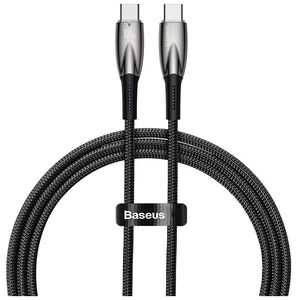 Data cable Baseus Glimmer, Type-C - Type-C, 100W, PD, 1.0m, Black - 40483 έως 12 άτοκες Δόσεις