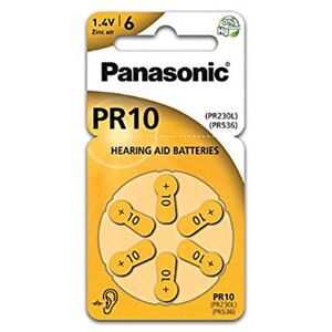 Panasonic Μπαταρίες Ακουστικών Βαρηκοΐας Panasonic PR10 1.4V Τεμ. 6 24611 5410853057024