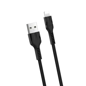 Hoco Καλώδιο σύνδεσης Hoco U31 Benay Braided με Νάυλον Κορδόνι USB σε Lightning 2.4A Μαύρο 1,2m 29801 6957531053859