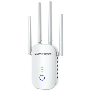 Comfast Wifi Repeater / Extender Dual Band Hi-Speed Comfast CF-WR758AC V2 1200Mbps Τετραπλής Κεραίας. Με Ευρωπαϊκή & UK πρίζα 32408 6955410016780
