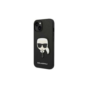 Karl Lagerfeld case for iPhone 14 Pro 6,1&quot; KLHCP14LSAPKHK black PU Saffiano case with Karl Head Patch 3666339077051