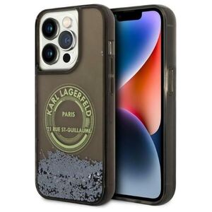 Karl Lagerfeld case for iPhone 14 Pro 6,1&quot; KLHCP14LLCRSGRK black hardcase Liquid Glitter RSG 3666339086022