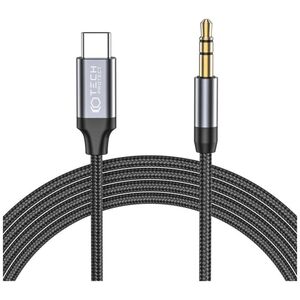 Cable 1m USB-C - AUX mini jack 3,5mm Tech-Protect Ultraboost black 9490713929070