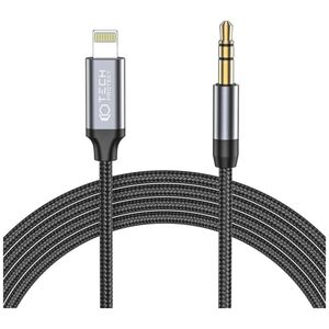 Cable 1m Lightning - AUX mini jack 3,5mm Tech-Protect Ultraboost black 9490713929087