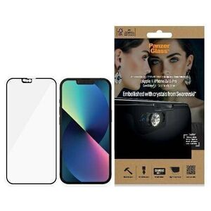 Tempered Glass 5D IPHONE 13 / 13 PRO PanzerGlass E2E Microfracture CamSlider Swarovsky Case Friendly AntiBacterial (2751) black 5711724027512