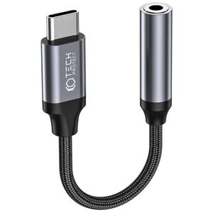 Adapter for Earphones USB-C - minijack 3,5mm Tech-Protect Ultraboost black 9490713929667