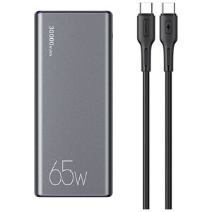 Powerbank 30000mAh  65W 2x QC3.0 USB + USB-C PD + Cable USB-C - USB-C USAMS PB59 grey 6958444973746