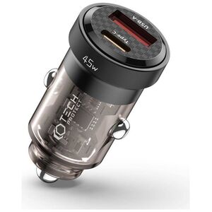 Car Charger 45W USB-C PD + QC3.0 USB Tech-Protect CC45W black 9490713931707