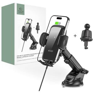 Car Mount with 15W Wireless Charging for Dashboard / Air Vent Tech-Protect CM15W-V1 black 9490713935095