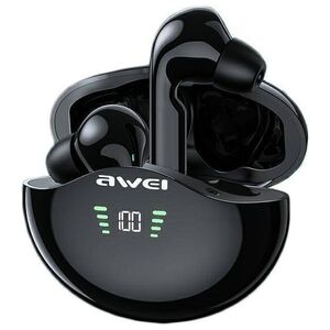Bluetooth 5.3 TWS Headphones + AWEI Docking Station (T12P) black 6954284003148
