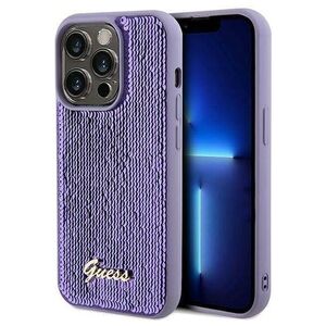 Original Case IPHONE 13 PRO MAX Guess Hardcase Sequin Script Metal (GUHCP13XPSFDGSU) purple 3666339176174