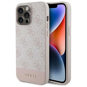 Guess case for iPhone 14 Pro Max 6,7&quot; GUHCP14XG4GLPI pink HC PC/TPU 4G PU BOTTOM STRIPE 3666339218973